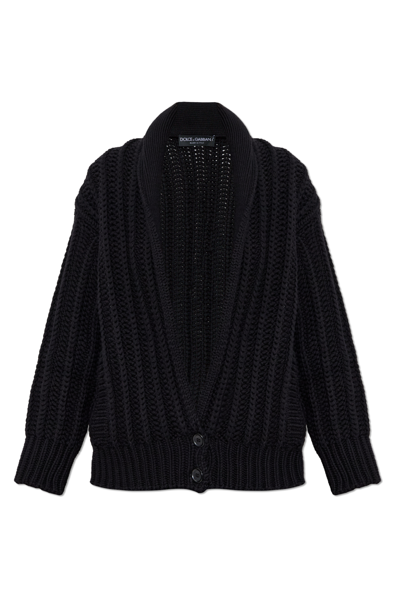 DOLCE&GABBANA カーディガン Black Wool cardigan with pockets Dolce & Gabbana - Vitkac Canada